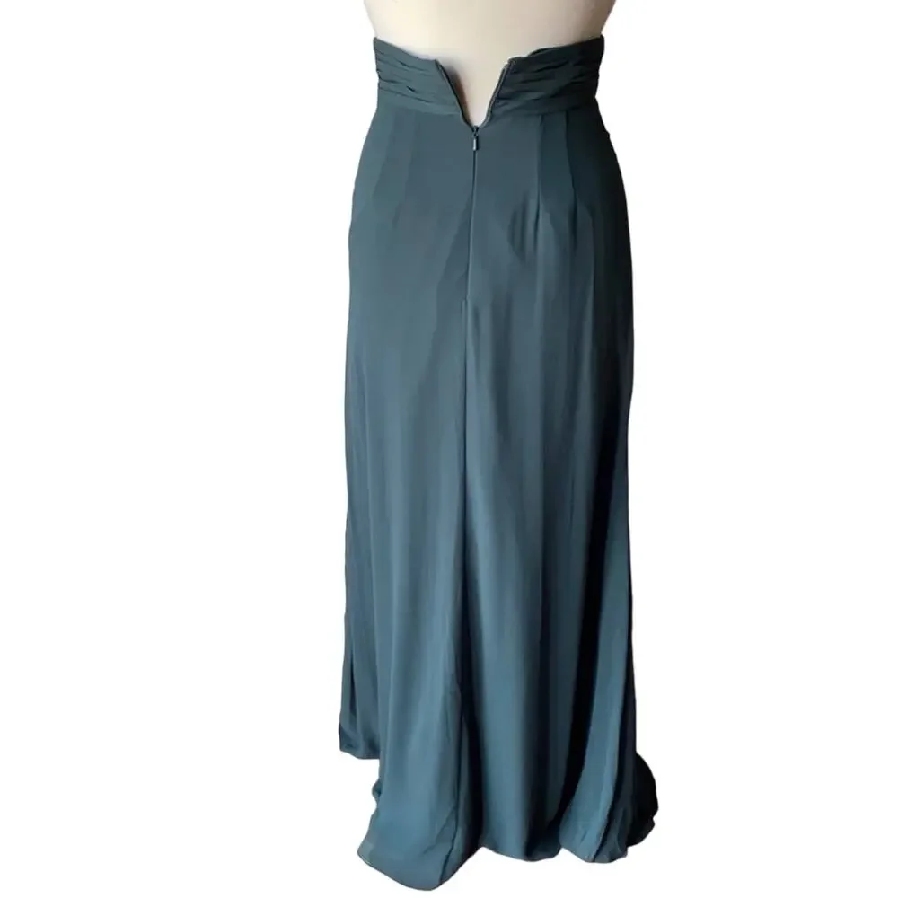 WATTERS Natasha style #2508 evergreen Pleated Maxi Skirt 2